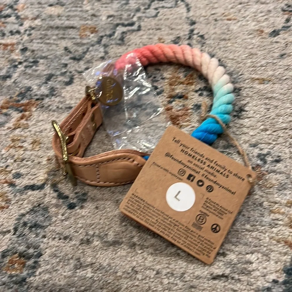 NWT Found My Animal Rope Collar Sz L